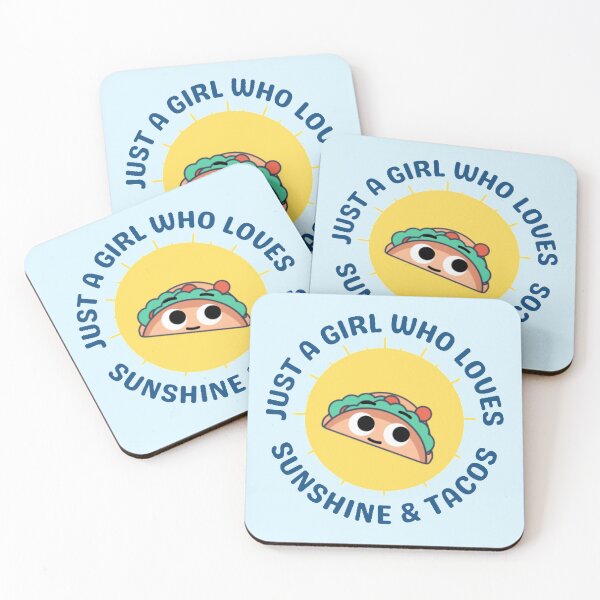 Item preview, Just A Girl Who Loves Sunshine & Tacos designed and sold by Sadhvika.