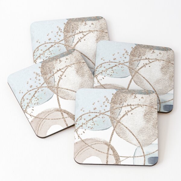 Item preview, Blue and Gold Abstract Art designed and sold by Michelle Moss.