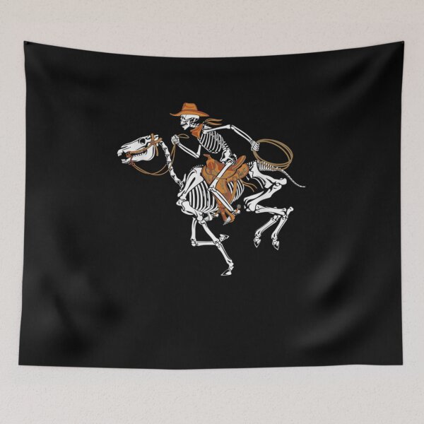 Item preview, Skeleton Cowboy Riding Horse Halloween Rider designed and sold by kirsticharles.