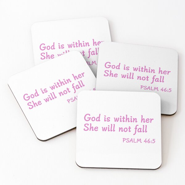 Item preview, Christian Quote - God is within her She will not fall watercolor designed and sold by de-creartique.