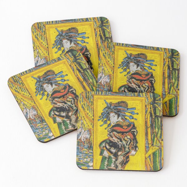Item preview, Courtesan after Eisen , Japonaiserie Oiran, 1884 by Vincent Van Gogh (Remastered) Japanese Women designed and sold by Paintism.