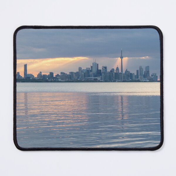 Item preview, Well Placed Sunbeam - Toronto Skyline Highlighted Through Cloud Openings designed and sold by Georgia Mizuleva.