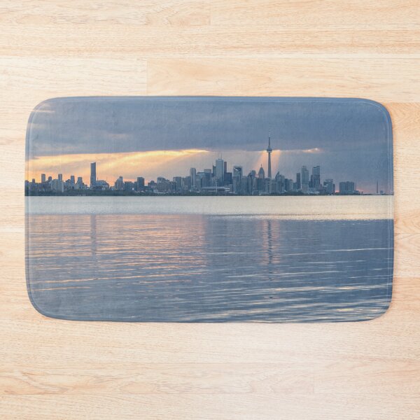 Item preview, Well Placed Sunbeam - Toronto Skyline Highlighted Through Cloud Openings designed and sold by Georgia Mizuleva.