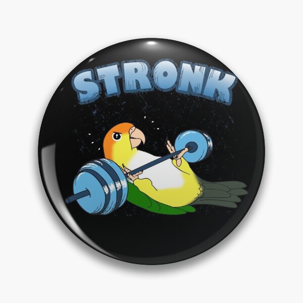Item preview, Stronk White bellied caique Fitness Parrot Workout  designed and sold by FandomizedRose.