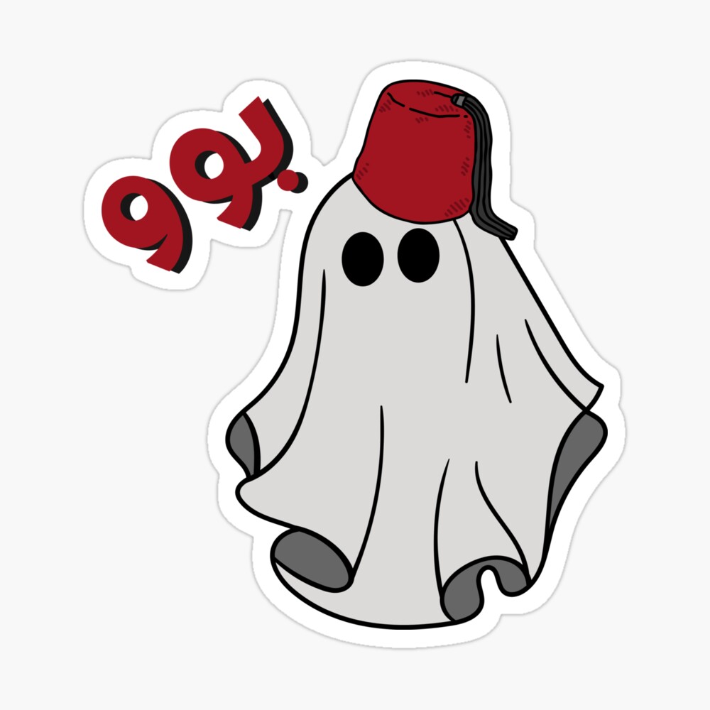 Halloween ghost with Arabic touch White Background Poster for Sale by  SalxSal | Redbubble