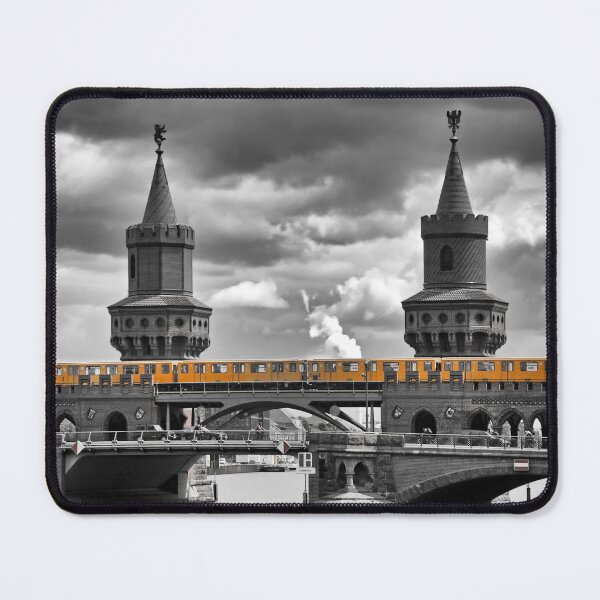 yellow city train Mouse Pad
