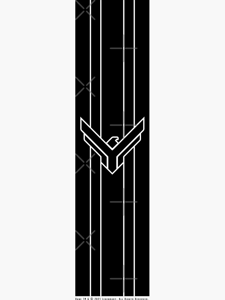 Thumbnail 3 of 3, Sticker, Dune - House Atreides Banner Stripes (Black) - designed and sold by Printerially.