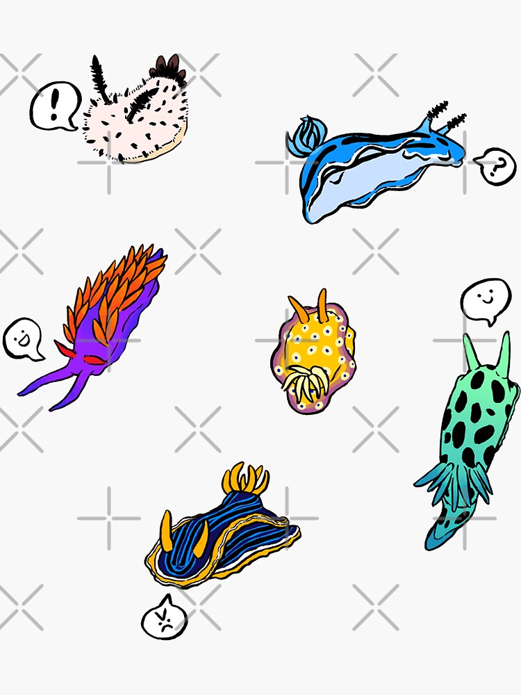 Chatty Sea Slugs Sticker Sheet by seasofstars