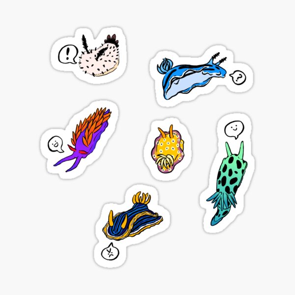 Chatty Sea Slugs Sticker Sheet Sticker