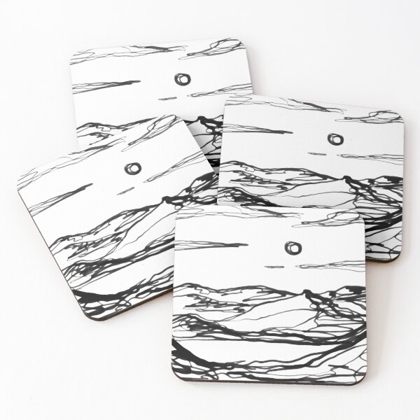 Item preview, Black and White Landscape Monochromatic nordic art designed and sold by trajeado14.