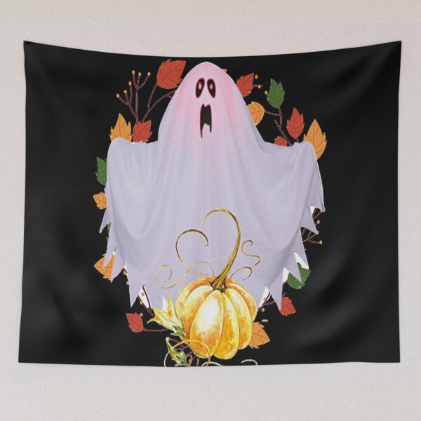 Item preview, Ghost and Pumpkin Design Spooky Halloween kawaii fun design,  Vintage Halloween, Kawaii Carved Pumpkin Vibes,Witches Brew And All Things Halloween designed and sold by Adri Barnard.