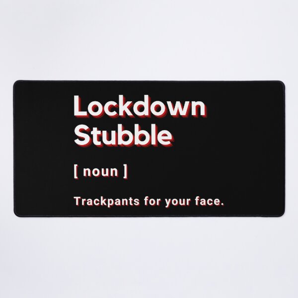 Item preview, Lockdown Stubble - Noun - Trackpants for your face. designed and sold by Artography Designs.
