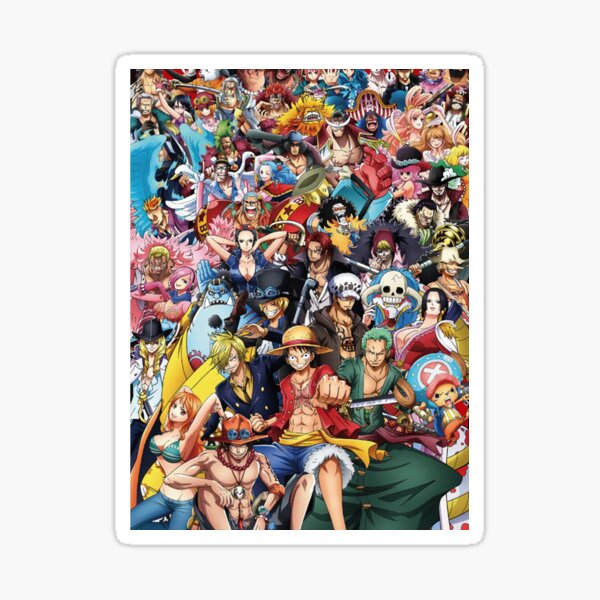 one piece characters Sticker for Sale by MEDesign4