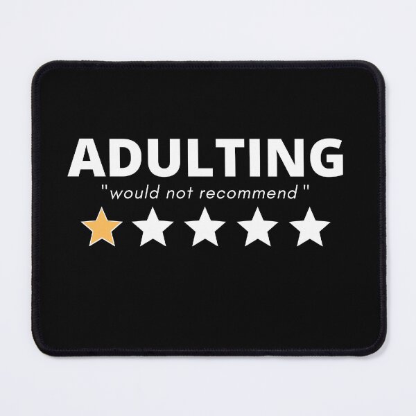 Item preview, Adulting Would Not Recommend 1 Star Rating Funny Slogan Design designed and sold by Viral-Style.