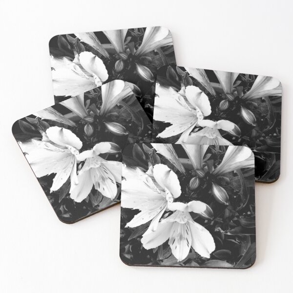 Item preview, Peruvian Lily (black and white flower) designed and sold by FlowersEmpowers.