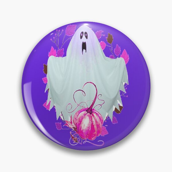 Item preview, Ghost and Pumpkin Design Spooky Halloween kawaii fun design, nr 4,  Vintage Halloween, Kawaii Carved Pumpkin Vibes,Witches Brew And All Things Halloween designed and sold by Adri Barnard.