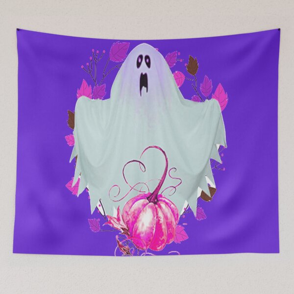 Item preview, Ghost and Pumpkin Design Spooky Halloween kawaii fun design, nr 4,  Vintage Halloween, Kawaii Carved Pumpkin Vibes,Witches Brew And All Things Halloween designed and sold by Adri Barnard.