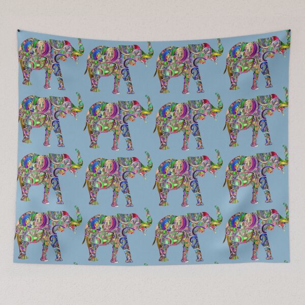 Item preview,  Paisley Green-Mandala Elephant-Psychedelic Colors designed and sold by DiensDesign.