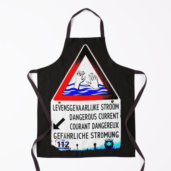 Item preview, Sea Beach Dangerous Current Warning Sign North Sea Waves Tide Flood Vacation designed and sold by G-M-Designs.