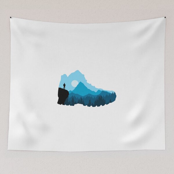 Item preview, Hiking boots, colorful landscape designed and sold by landscapeworlds.