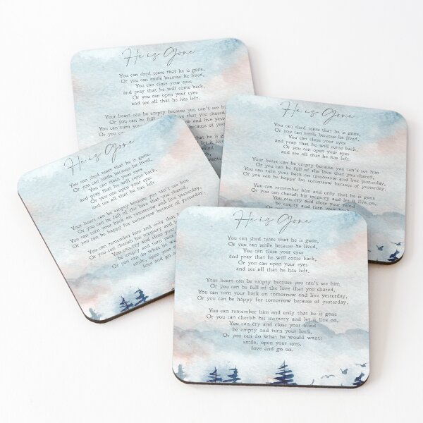 Item preview, He is Gone | David Harkins | Poem | Illustrated | Funeral | Grief | Mourning | Sympathy Gift | Bereavement | Quote Physical Print designed and sold by SmashingInkster.