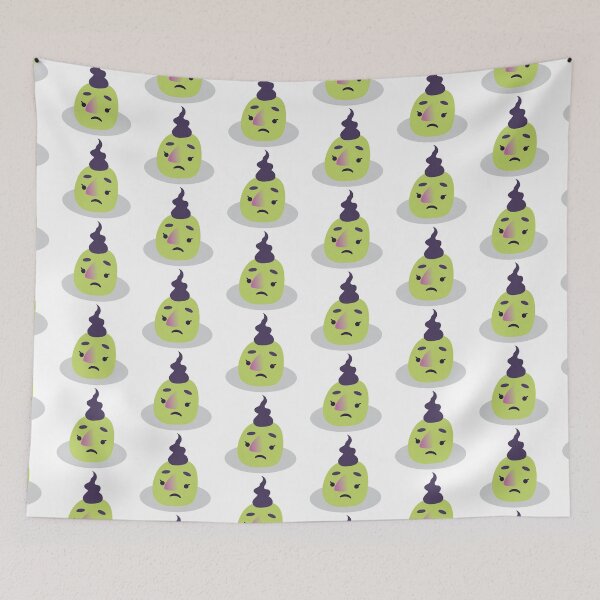Item preview, Little green unhappy mochi pudding designed and sold by jazzydevil.