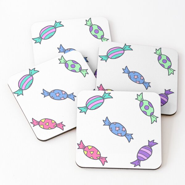 Item preview, cute pastel candy sticker pack designed and sold by moonbean-art.