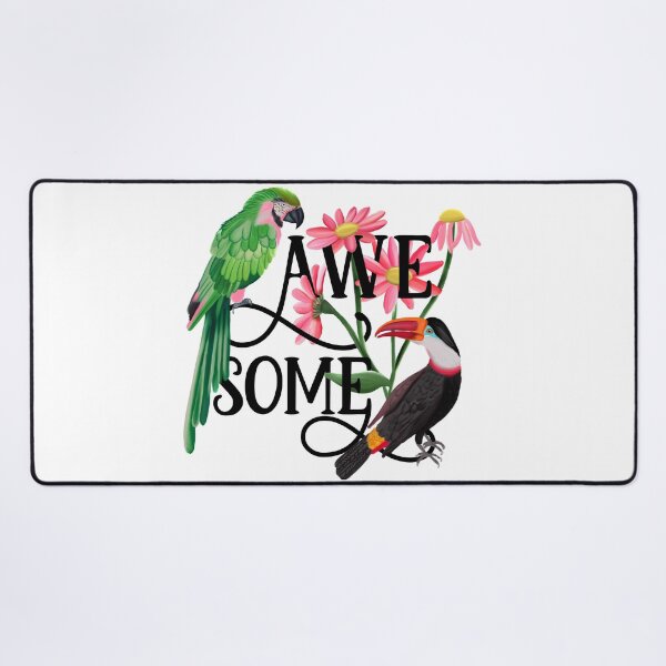 Awesome: Botanical Lettering Desk Mat