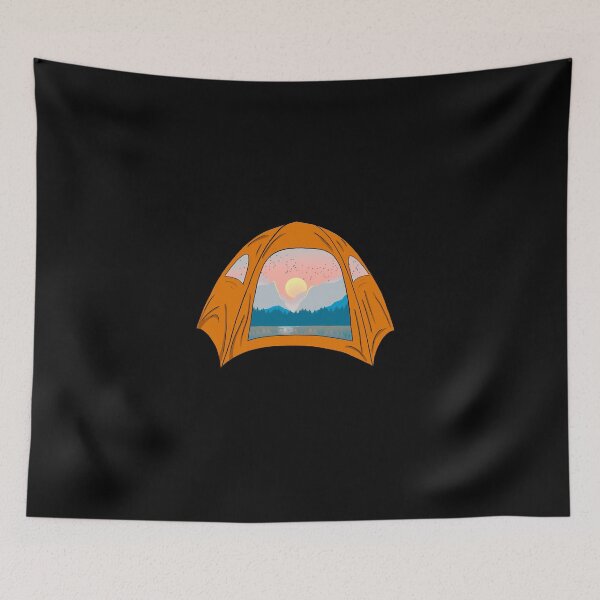 Item preview, outdoor camping, colorful mountain landscape designed and sold by landscapeworlds.