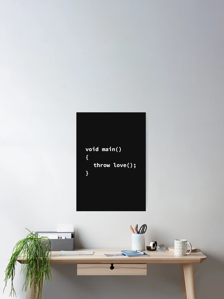 Thumbnail 2 of 3, Poster, Love Script Code designed and sold by yoshra.