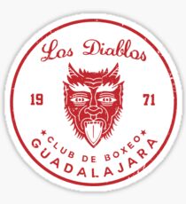 Los Diablos Club de Boxeo - distressed design Sticker