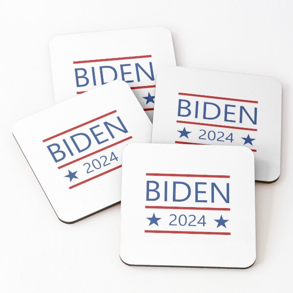 Item preview, Modern Joe Biden 2024 with Patriotic Red Lines Color designed and sold by TinyStarAmerica.
