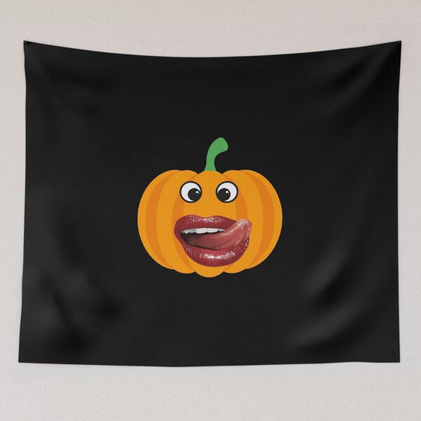 Item preview, Funny Lip Licking Pumpkin designed and sold by ijdesigns.