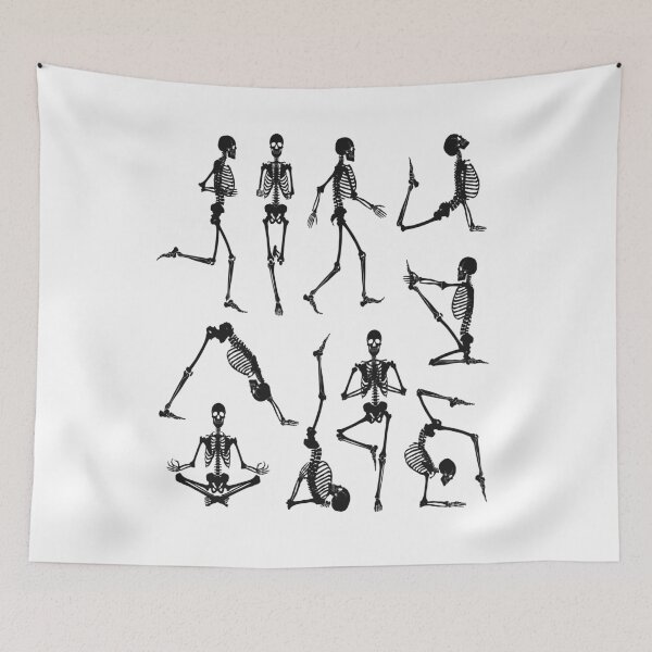 Item preview, Human Skeleton - Yoga Poses - Funny Yoga Meditation designed and sold by ArtyomYakovenko.
