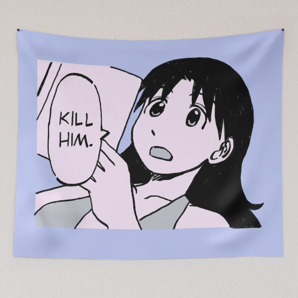 Item preview, I draw that panel of yukari sensei reading on the beach saying kill him / azumanga daioh designed and sold by RansRoom.