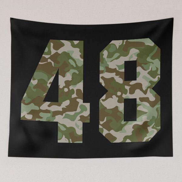 Item preview, Army Camo Number Forty-Eight Veteran Lucky Number 48 designed and sold by Urosek.