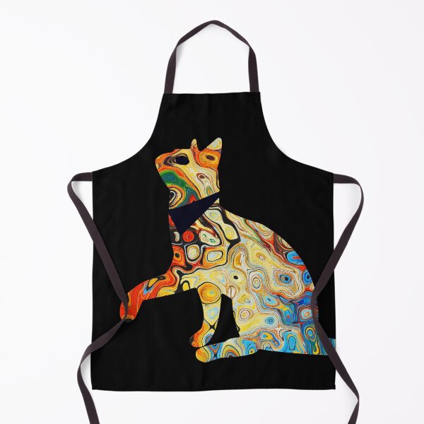 Item preview, Kawaii Adorable Cat with Abstract Pattern, Popoki 810 designed and sold by VinBasis.