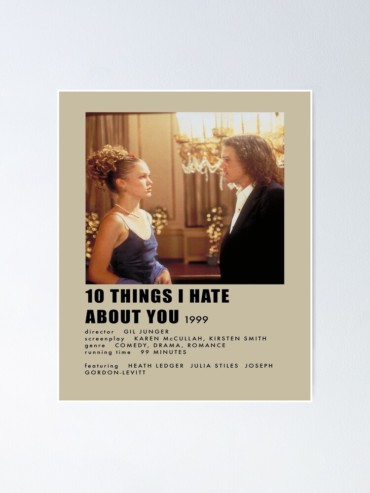 10 Things I Hate About You (1999) Movie Poster for Sale by