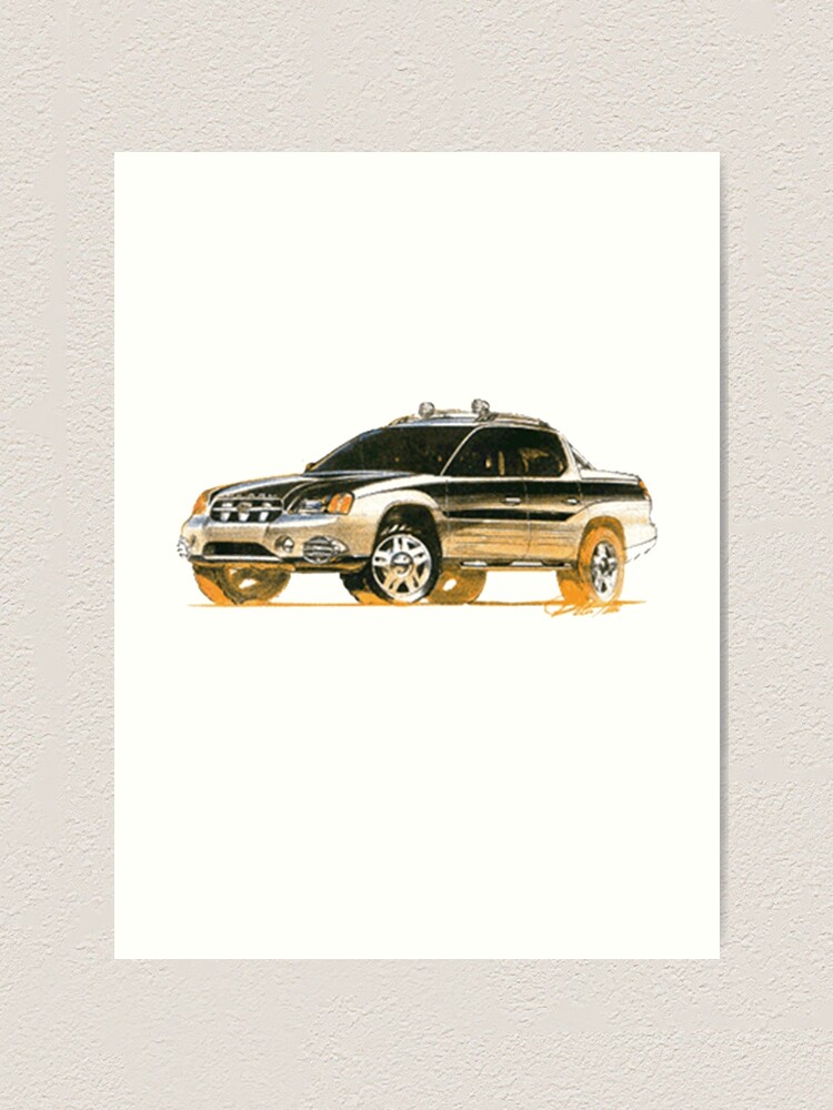Subaru Baja Ute Pickup Art Print By Fadouli Redbubble