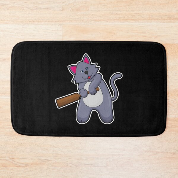 Item preview, Cat at Cricket with Cricket bat designed and sold by Snabdesign84.