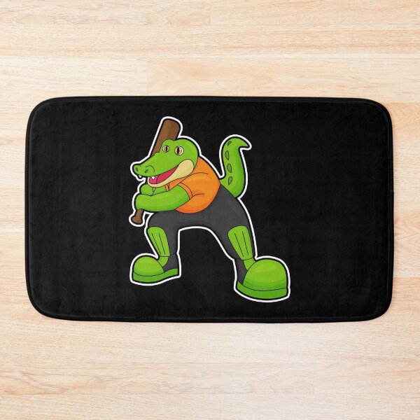 Item preview, Crocodile at Cricket with Cricket bat designed and sold by Snabdesign84.