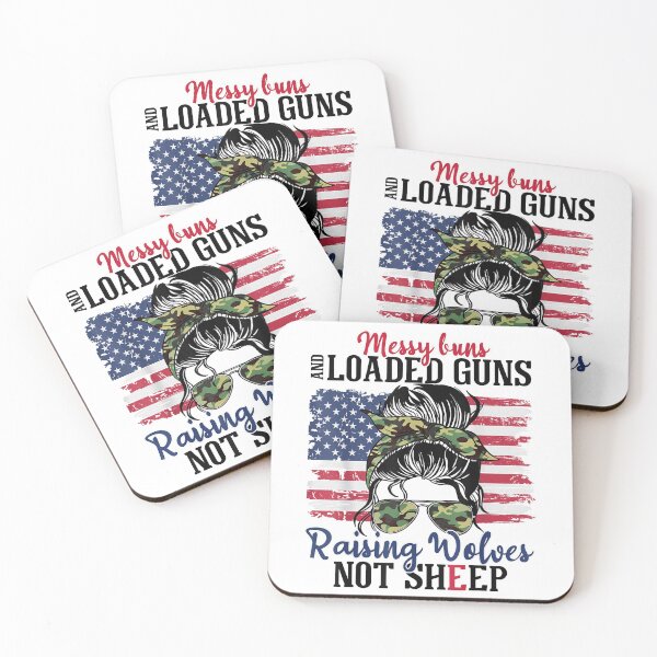 Item preview, Messy Buns And Loaded Guns Raising Wolves Not Sheep designed and sold by nicholsongregor.