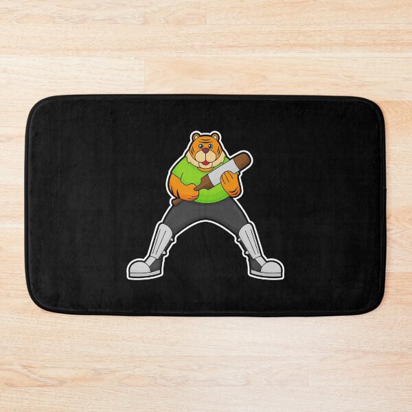 Item preview, Tiger at Cricket with Cricket bat designed and sold by Snabdesign84.