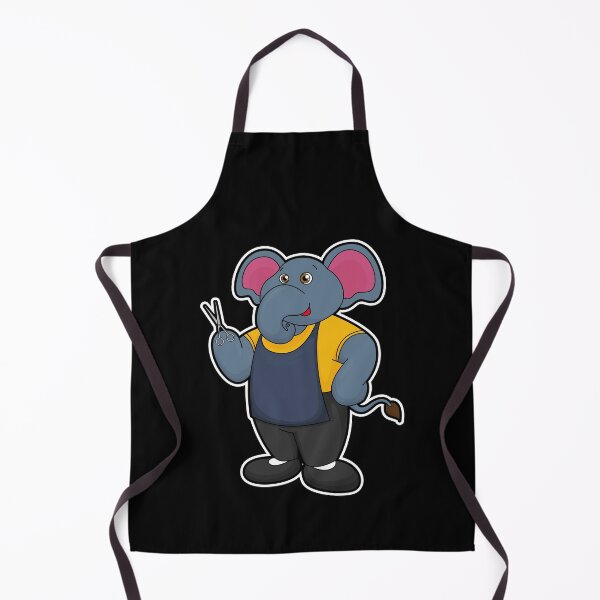 Item preview, Elephant as Hairdresser with Scissors designed and sold by Snabdesign84.