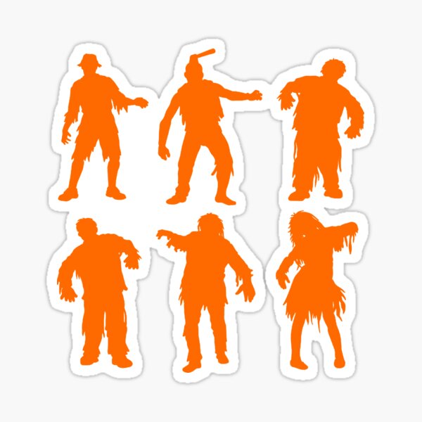 Item preview, Zombie Horror Silhouette Orange designed and sold by WearWolfDesigns.