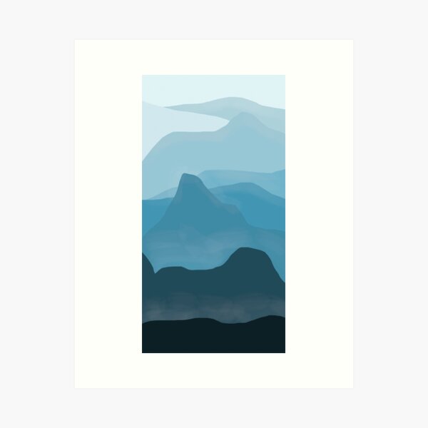 Item preview, Blue Mountains Abstract Landscape designed and sold by AsinusAS.