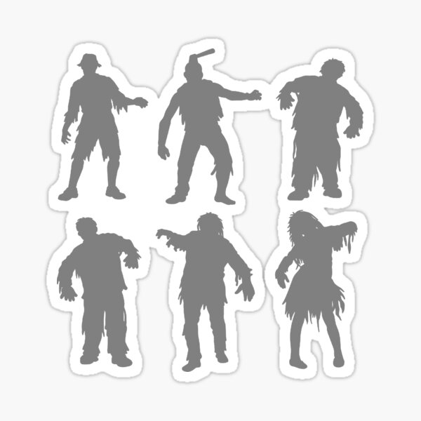 Item preview, Zombie Horror Silhouette Grey designed and sold by WearWolfDesigns.