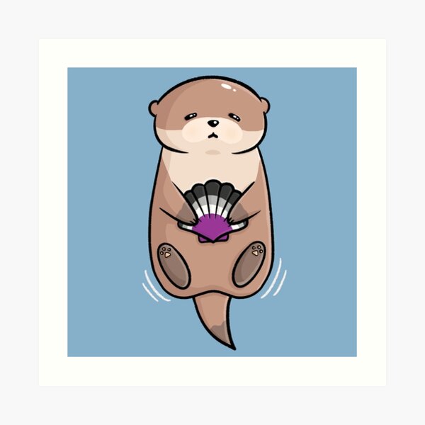 Cute Otter Clam Asexual Ace Queer Flag Lgbtq Art Print By Nyn4 Redbubble 6013