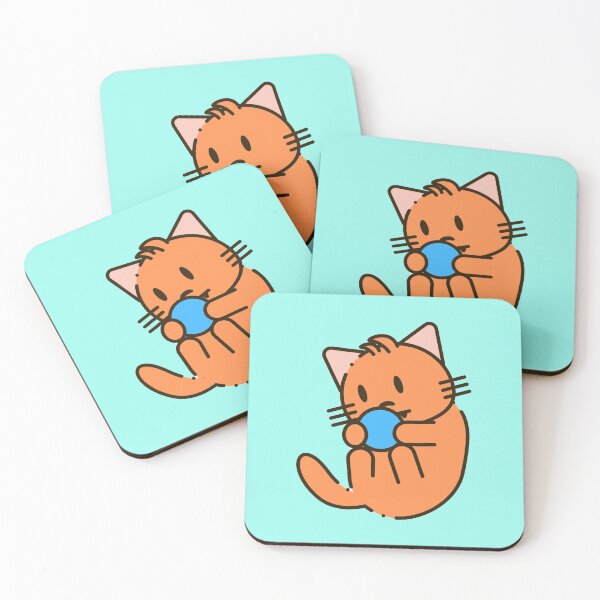Item preview, Orange Blob Cat with Ball designed and sold by JulieSouster.