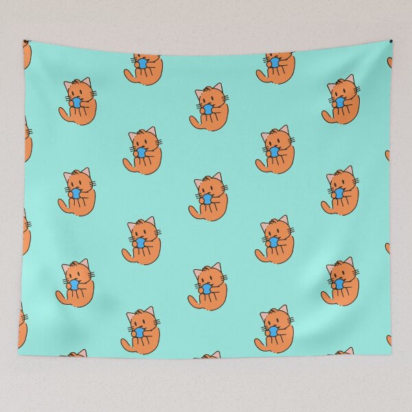 Item preview, Orange Blob Cat with Ball designed and sold by JulieSouster.
